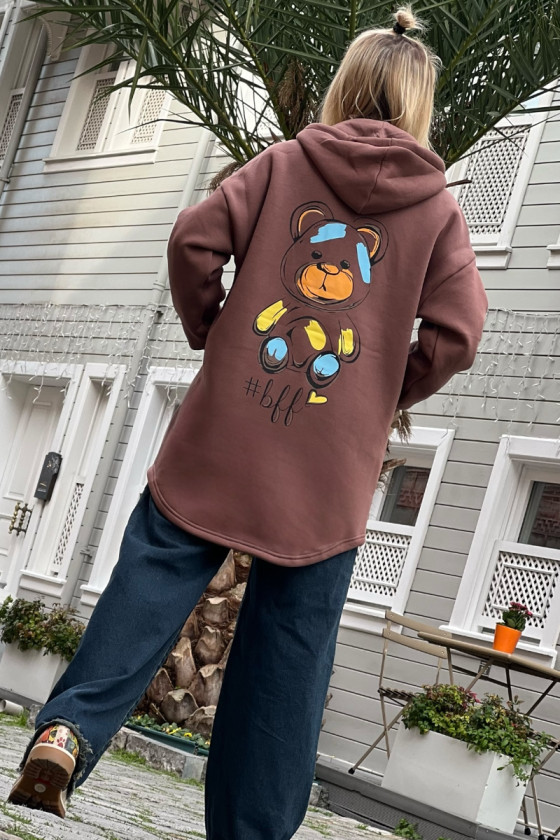 Bluza bawełniana  dla dziewczynki bluza do szkoły bluza długa bluza ocieplana bawełniana odzież dziecięca Sówka sklep