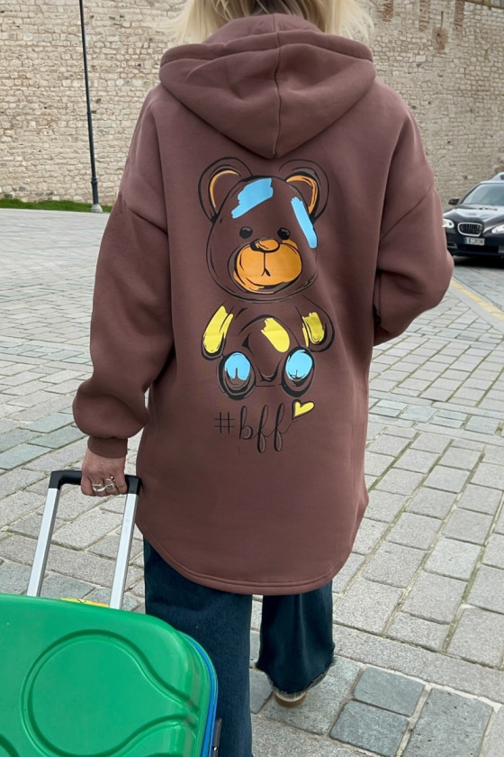 Bluza bawełniana  dla dziewczynki bluza do szkoły bluza długa bluza ocieplana bawełniana odzież dziecięca Sówka sklep