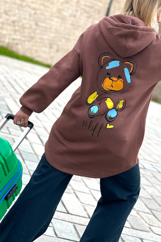 Bluza bawełniana  dla dziewczynki bluza do szkoły bluza długa bluza ocieplana bawełniana odzież dziecięca Sówka sklep