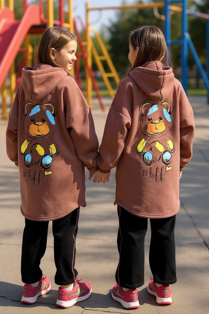 Bluza bawełniana  dla dziewczynki bluza do szkoły bluza długa bluza ocieplana bawełniana odzież dziecięca Sówka sklep