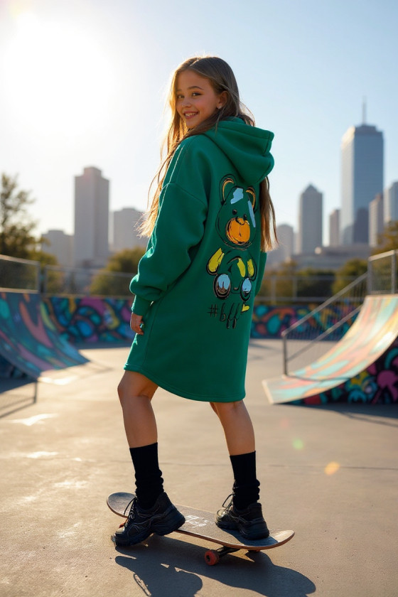 Bluza bawełniana  dla dziewczynki bluza do szkoły bluza długa bluza ocieplana bawełniana odzież dziecięca Sówka sklep