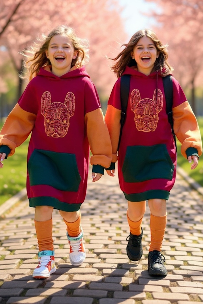 Bluza ocieplana oversize dla dziewczynki sówka sklep odzież dziecięca