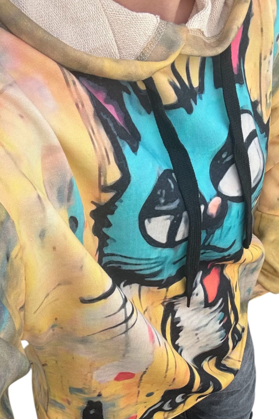 Bluza bawełna pętelkowa Kitty Bluza bawełna pętelkowa Kitty
