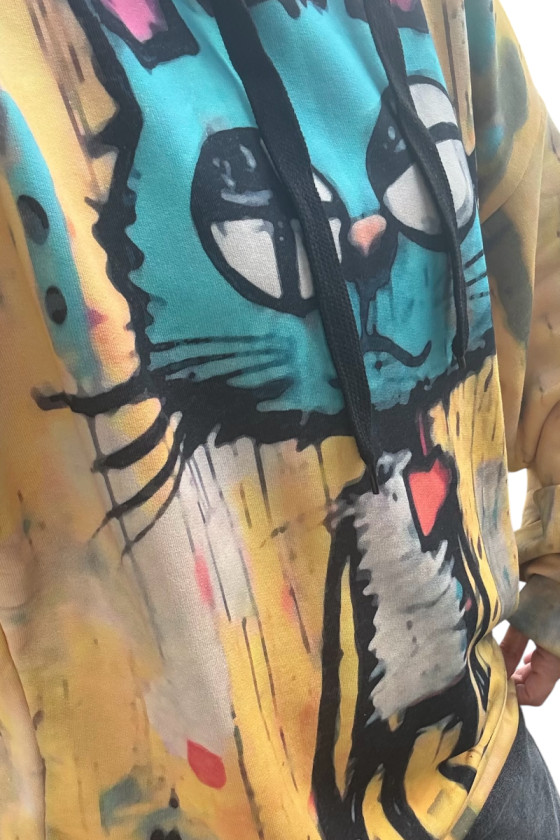 Bluza bawełna pętelkowa Kitty Bluza bawełna pętelkowa Kitty