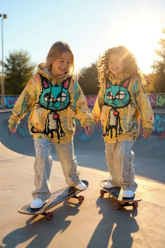 Bluza bawełna pętelkowa Kitty Bluza bawełna pętelkowa Kitty