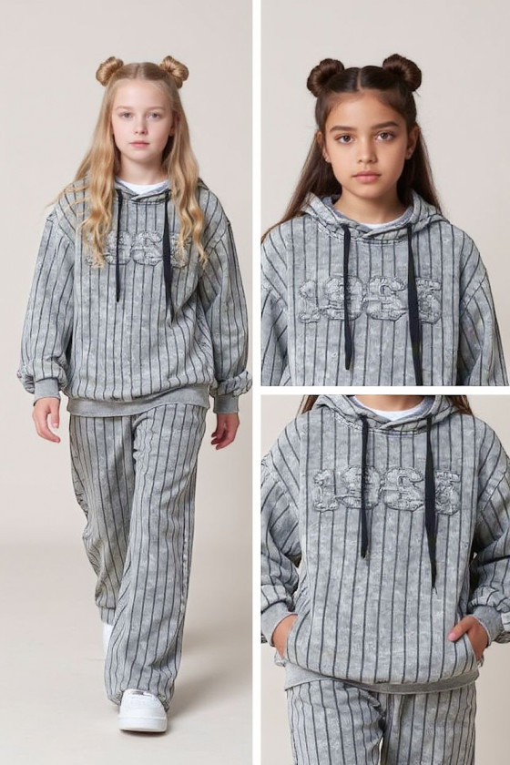 Komplet bluza i spodnie Grey Paski