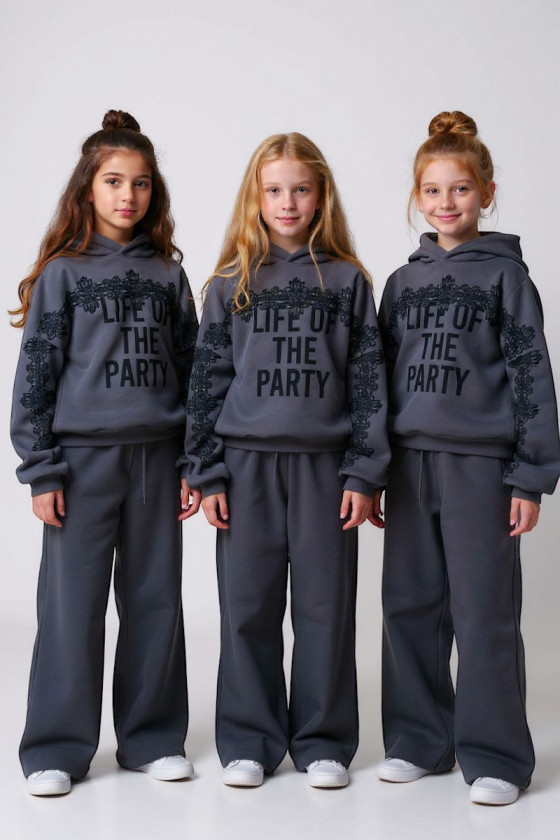 Komplet bluza i spodnie Life of the party GRAFIT Komplet bluza i spodnie Life of the party GRAFIT