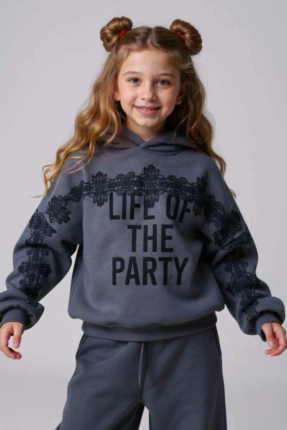 Komplet bluza i spodnie Life of the party GRAFIT Komplet bluza i spodnie Life of the party GRAFIT