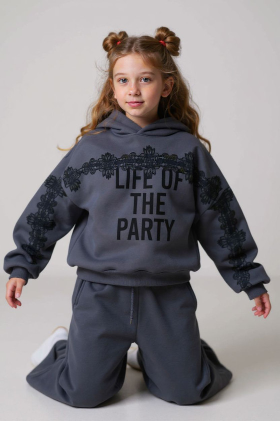 Komplet bluza i spodnie Life of the party GRAFIT Komplet bluza i spodnie Life of the party GRAFIT