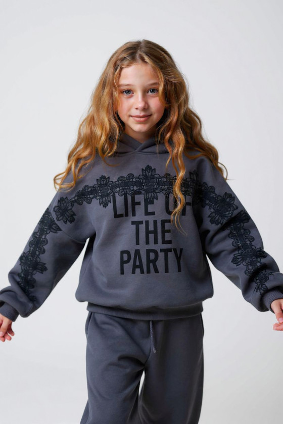 Komplet bluza i spodnie Life of the party GRAFIT Komplet bluza i spodnie Life of the party GRAFIT