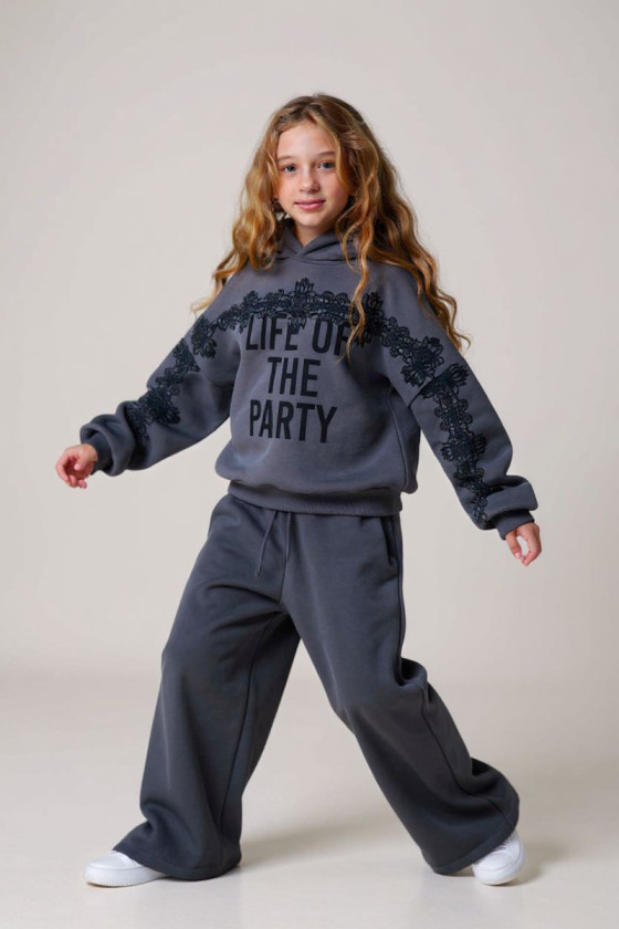 Komplet bluza i spodnie Life of the party GRAFIT Komplet bluza i spodnie Life of the party GRAFIT