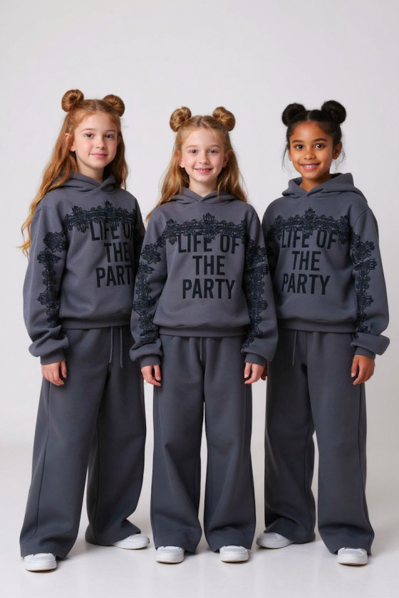 Komplet bluza i spodnie Life of the party GRAFIT Komplet bluza i spodnie Life of the party GRAFIT