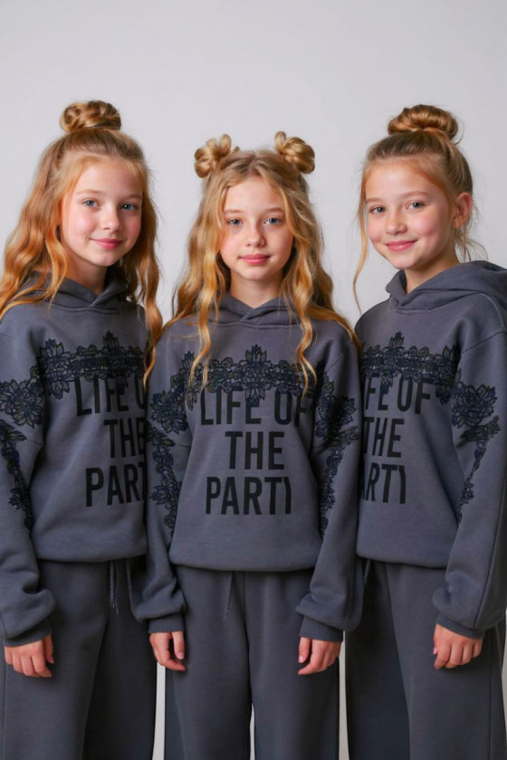 Komplet bluza i spodnie Life of the party GRAFIT Komplet bluza i spodnie Life of the party GRAFIT