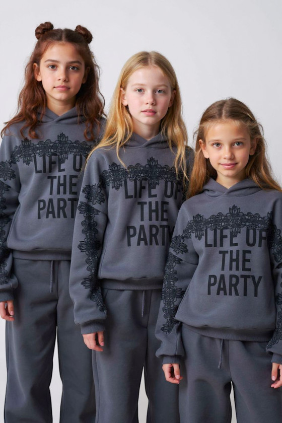 Komplet bluza i spodnie Life of the party GRAFIT