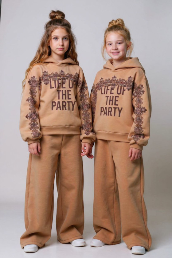 Komplet bluza i spodnie Life of the party Cappuccino