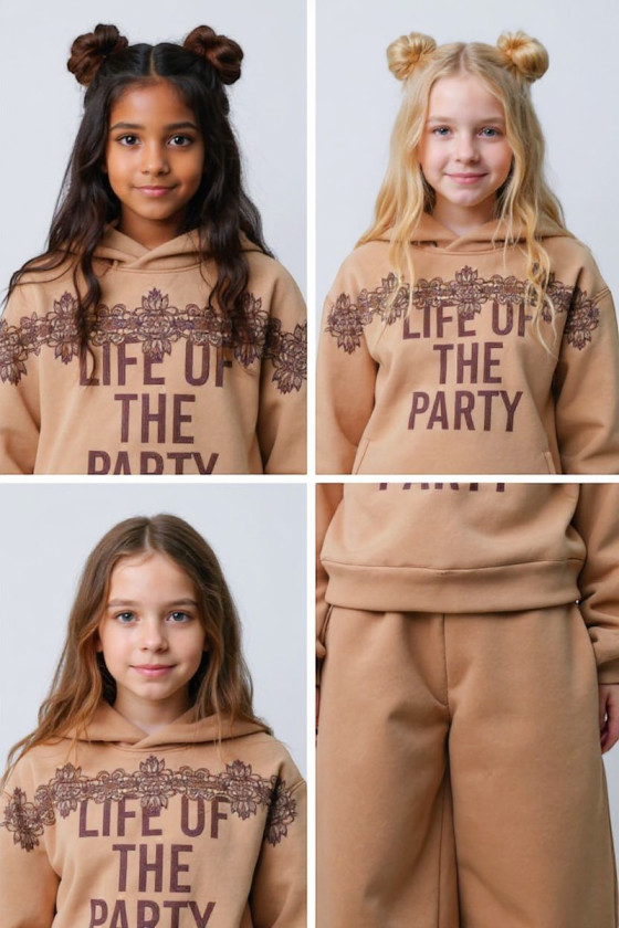 Komplet bluza i spodnie Life of the party Cappuccino Komplet bluza i spodnie Life of the party Cappuccino