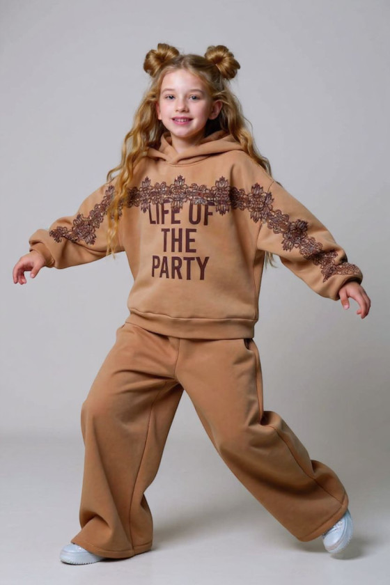 Komplet bluza i spodnie Life of the party Cappuccino Komplet bluza i spodnie Life of the party Cappuccino