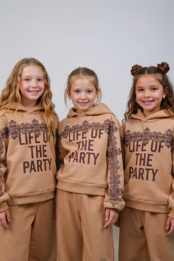 Komplet bluza i spodnie Life of the party Cappuccino Komplet bluza i spodnie Life of the party Cappuccino