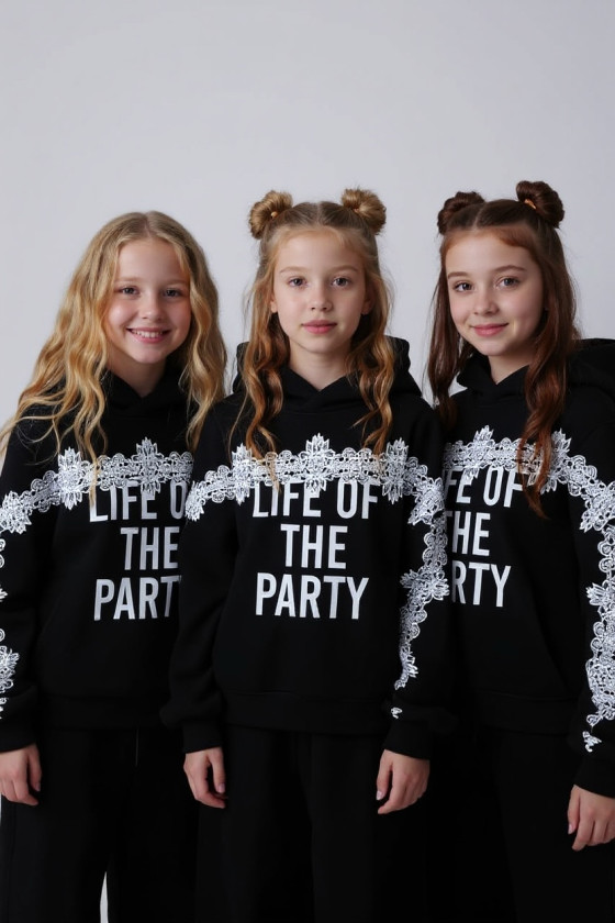 Komplet bluza i spodnie Life of the party czarny