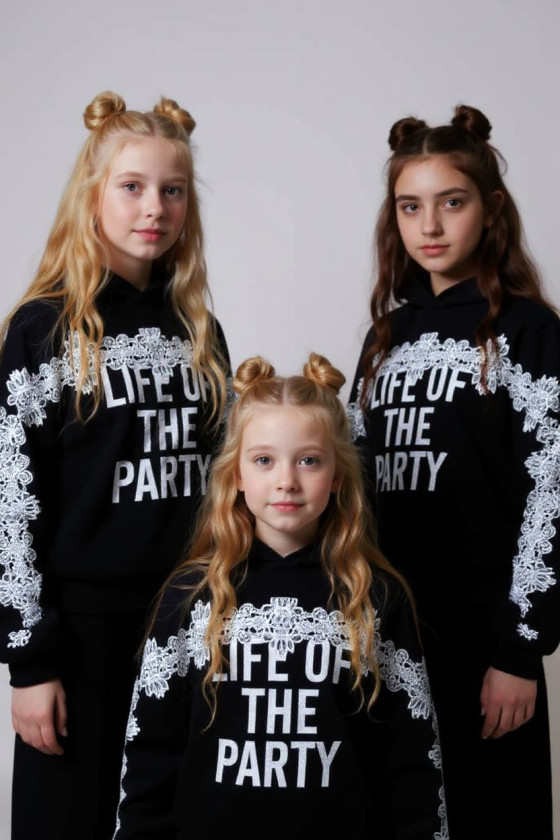 Komplet bluza i spodnie Life of the party czarny