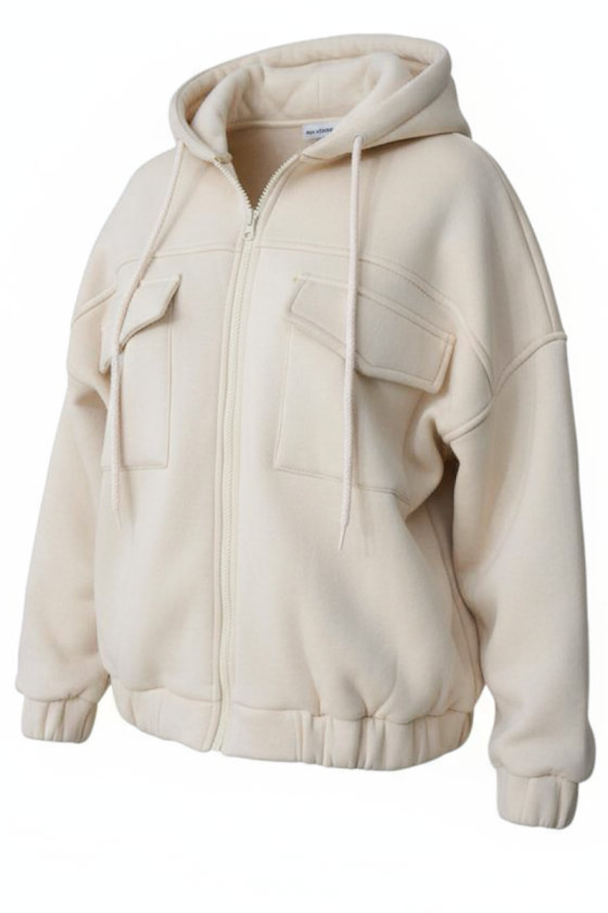 Komplet ocieplany bluza i spodnie Gigi ecru