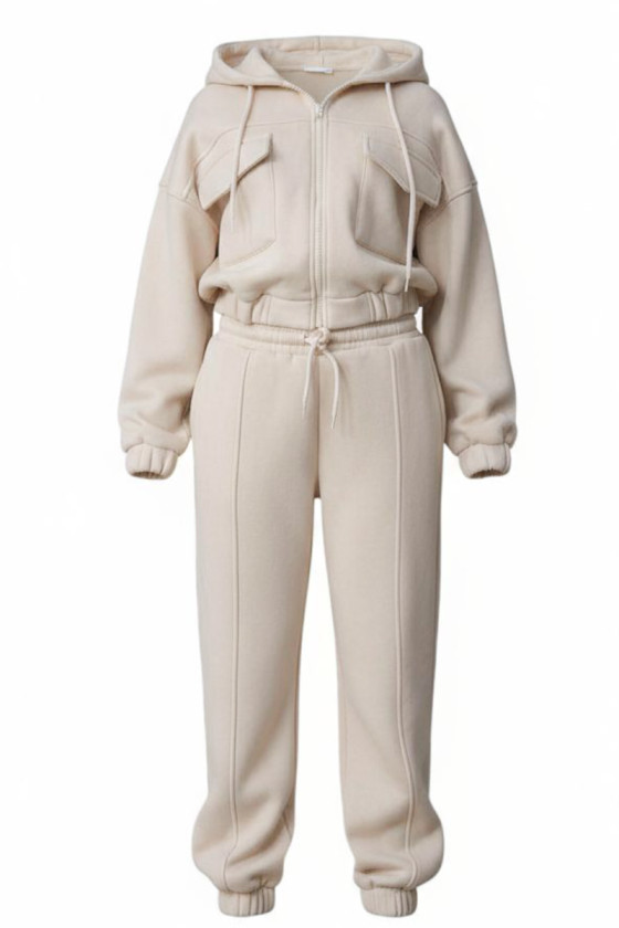 Komplet ocieplany bluza i spodnie Gigi ecru