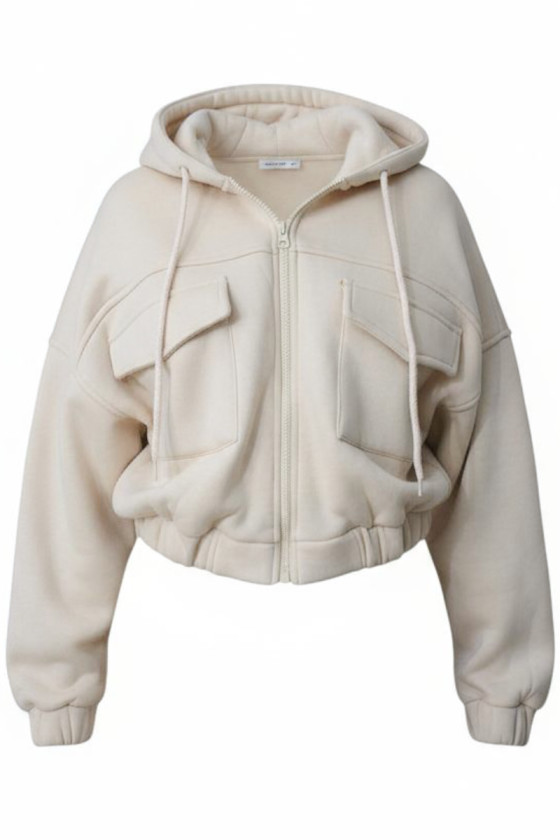 Komplet ocieplany bluza i spodnie Gigi ecru