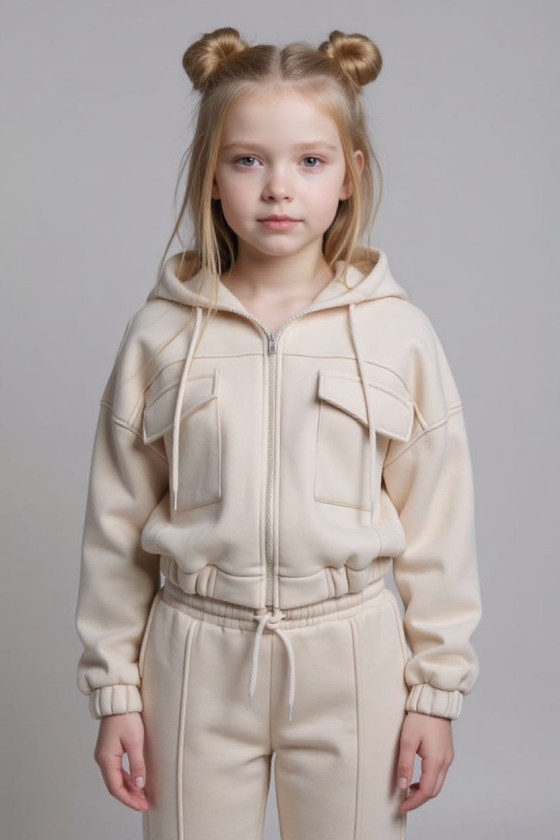 Komplet ocieplany bluza i spodnie Gigi ecru