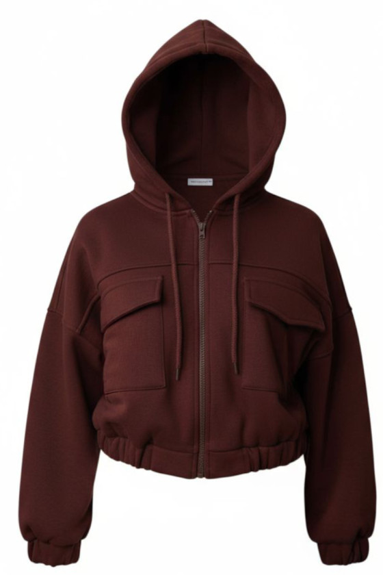 Komplet ocieplany bluza i spodnie Gigi Brąz