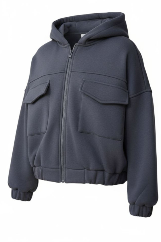 Komplet ocielplany bluza i spodnie Gigi Grafit