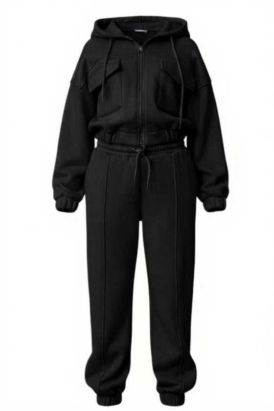 Komplet ocieplany bluza i spodnie Gigi Czarny