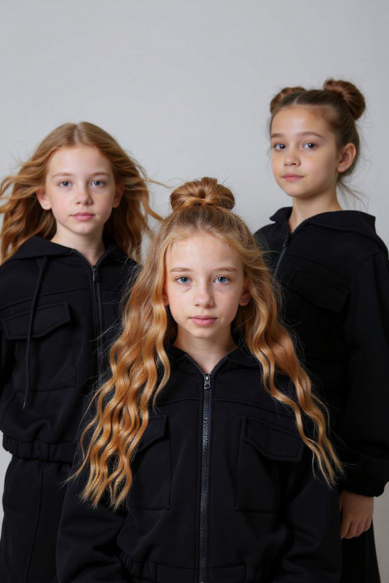 Komplet ocieplany bluza i spodnie Gigi Czarny