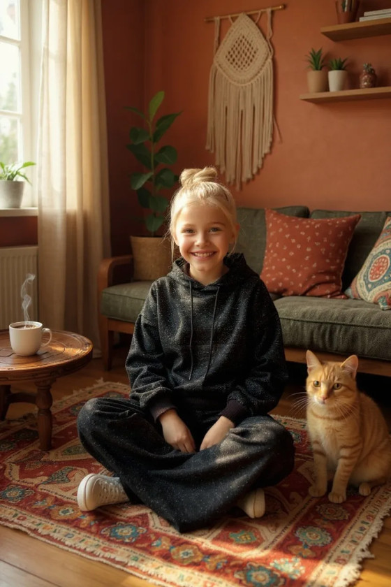 Komplet bluza i spodnie Street Fashion czarny