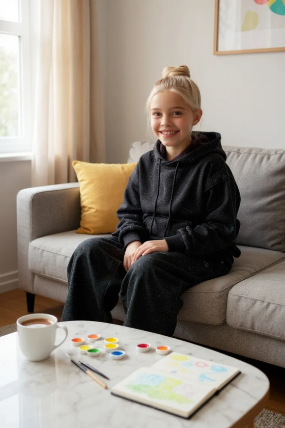 Komplet bluza i spodnie Street Fashion czarny