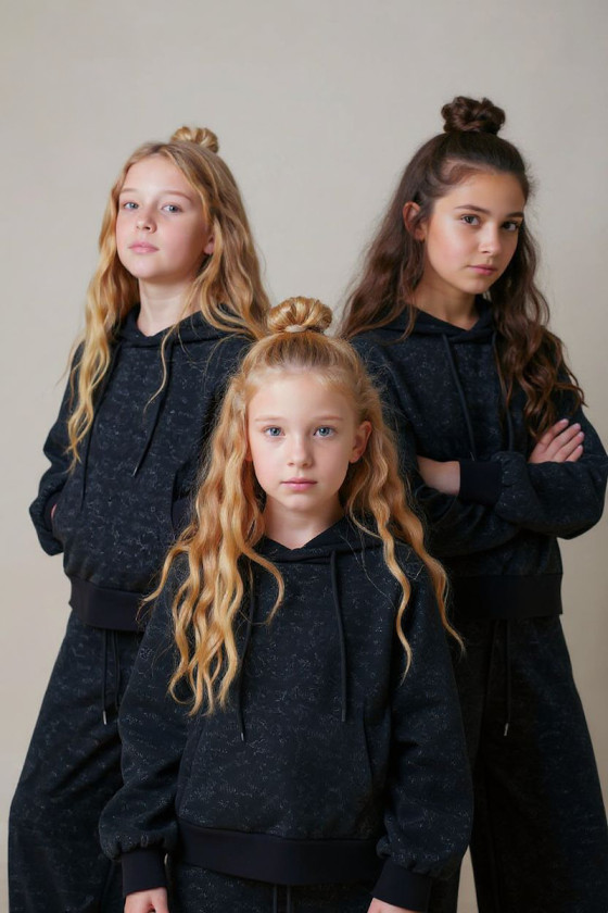 Komplet bluza i spodnie Street Fashion czarny