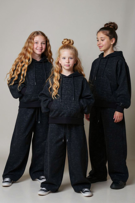 Komplet bluza i spodnie Street Fashion czarny