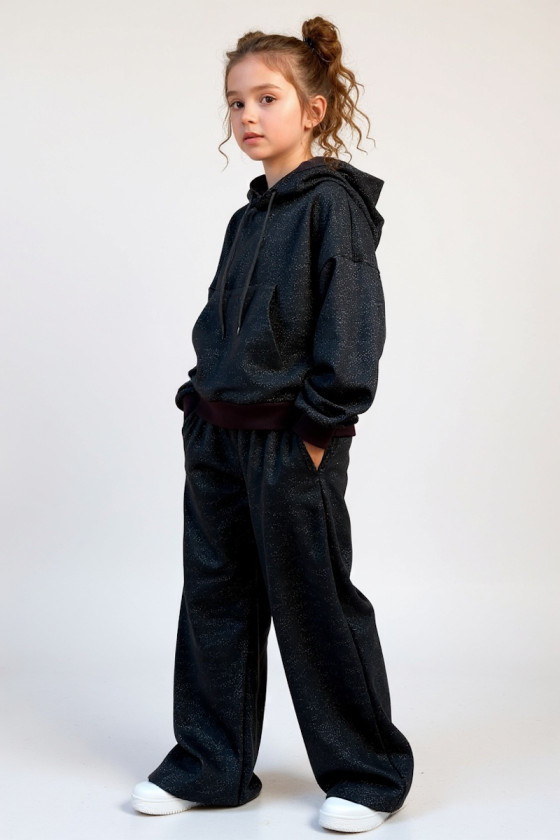 Komplet bluza i spodnie Street Fashion czarny