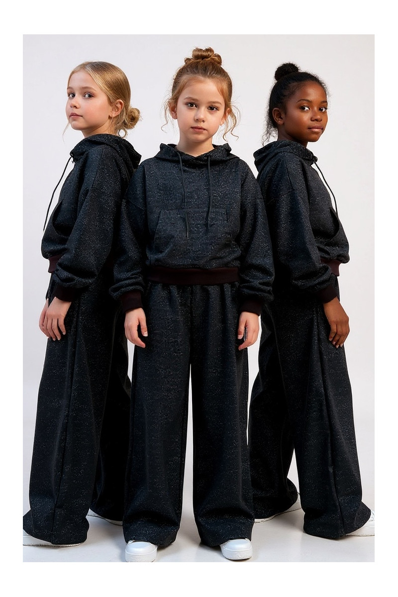 Komplet bluza i spodnie Street Fashion czarny
