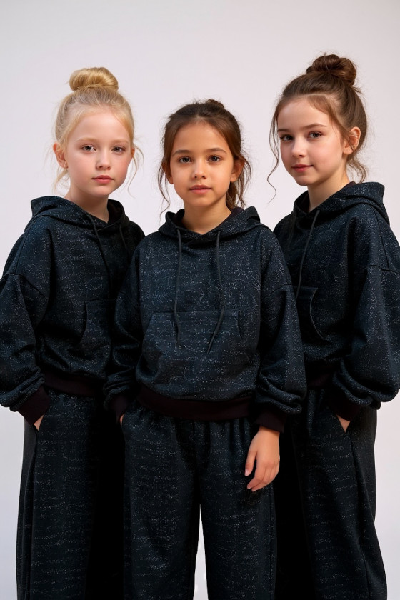 Komplet bluza i spodnie Street Fashion czarny