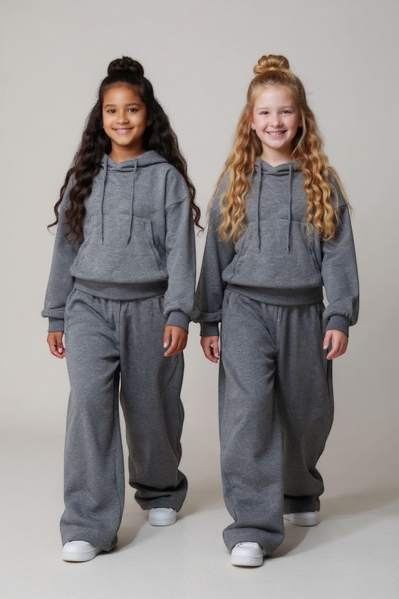 Komplet bluza i spodnie Street Fashion szary