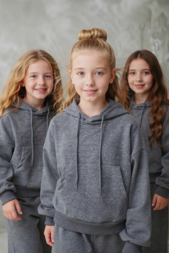 Komplet bluza i spodnie Street Fashion szary