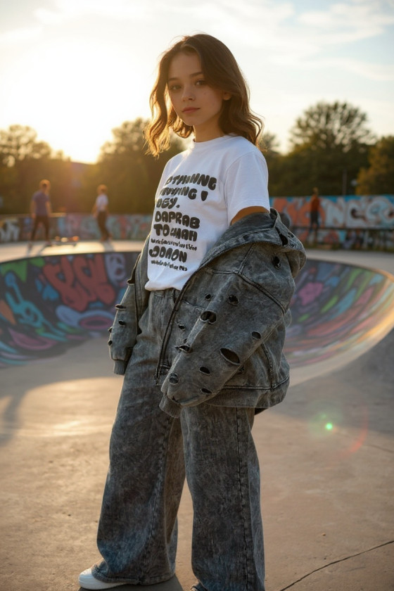 Komplet bluza rozpinana i spodnie Neli ciemny szary