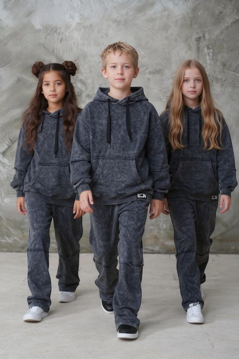 Komplet bluza i spodnie Energy Flow ciemny grafit