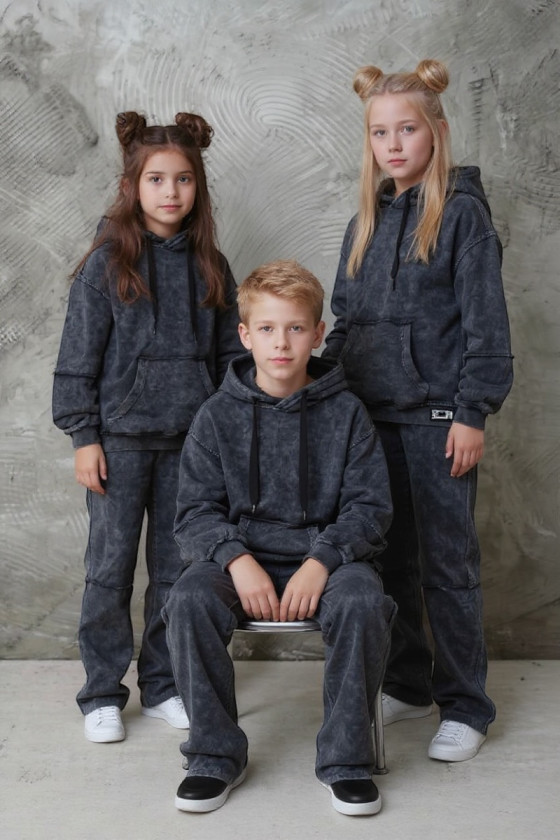 Komplet bluza i spodnie Energy Flow ciemny grafit