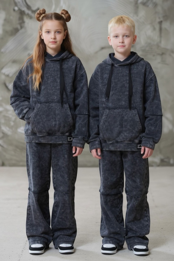 Komplet bluza i spodnie Energy Flow ciemny grafit