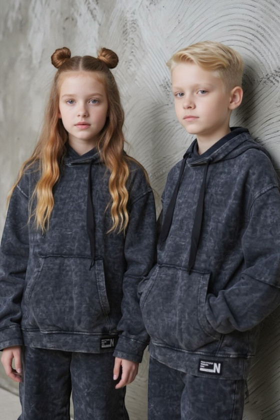 Komplet bluza i spodnie Energy Flow ciemny grafit