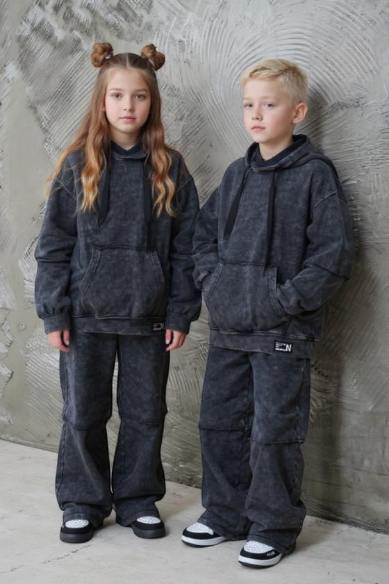 Komplet bluza i spodnie Energy Flow ciemny grafit