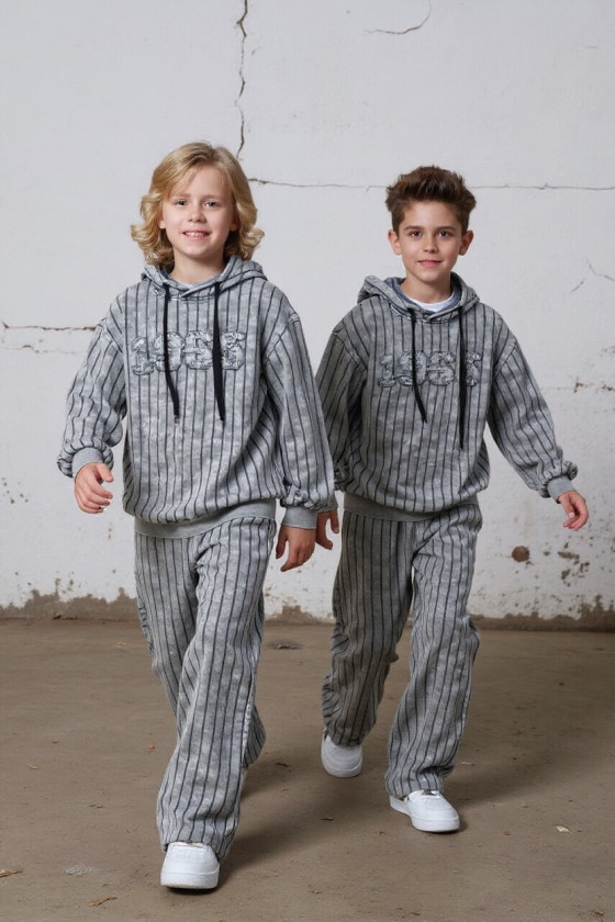 Komplet bluza i spodnie Grey Paski