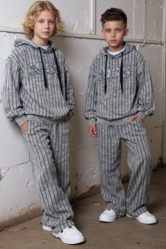 Komplet bluza i spodnie Grey Paski