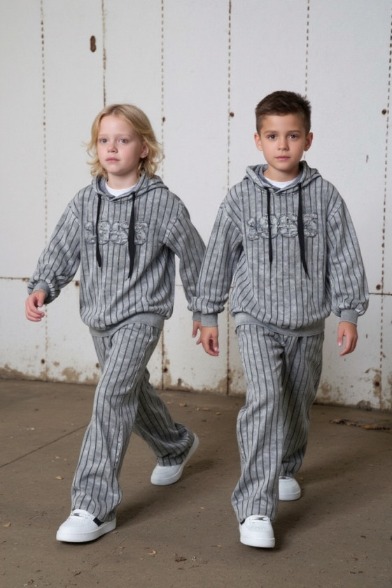 Komplet bluza i spodnie Grey Paski